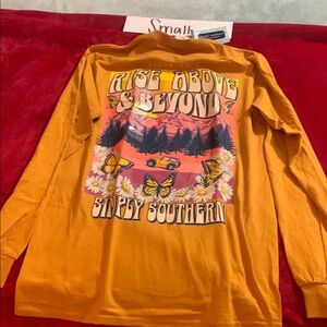 2/$25 Simply Southern Mustard Graphic Long Sleeve Tee